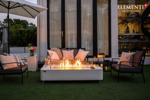 Elementi Athens & Valencia Porcelain Fire Table - Majestic Patio