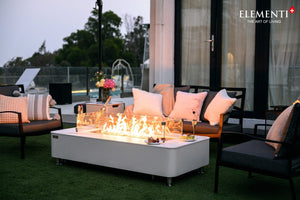 Elementi Athens & Valencia Porcelain Fire Table - Majestic Patio