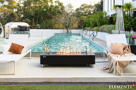 Elementi Athens & Valencia Porcelain Fire Table - Majestic Patio