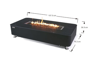 Elementi Athens & Valencia Porcelain Fire Table - Majestic Patio