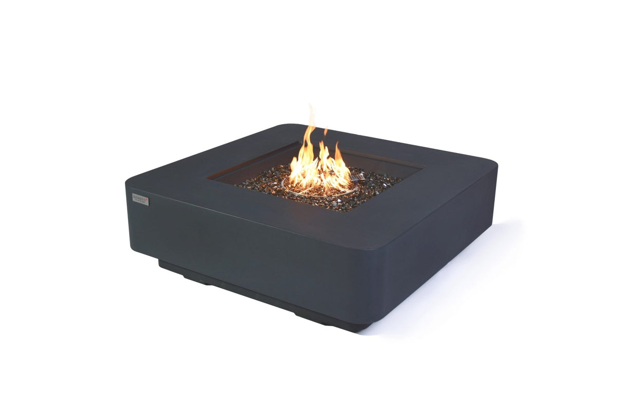 Elementi Bergamo & Lucerne Square Rounded Corner Fire Table - Majestic Patio