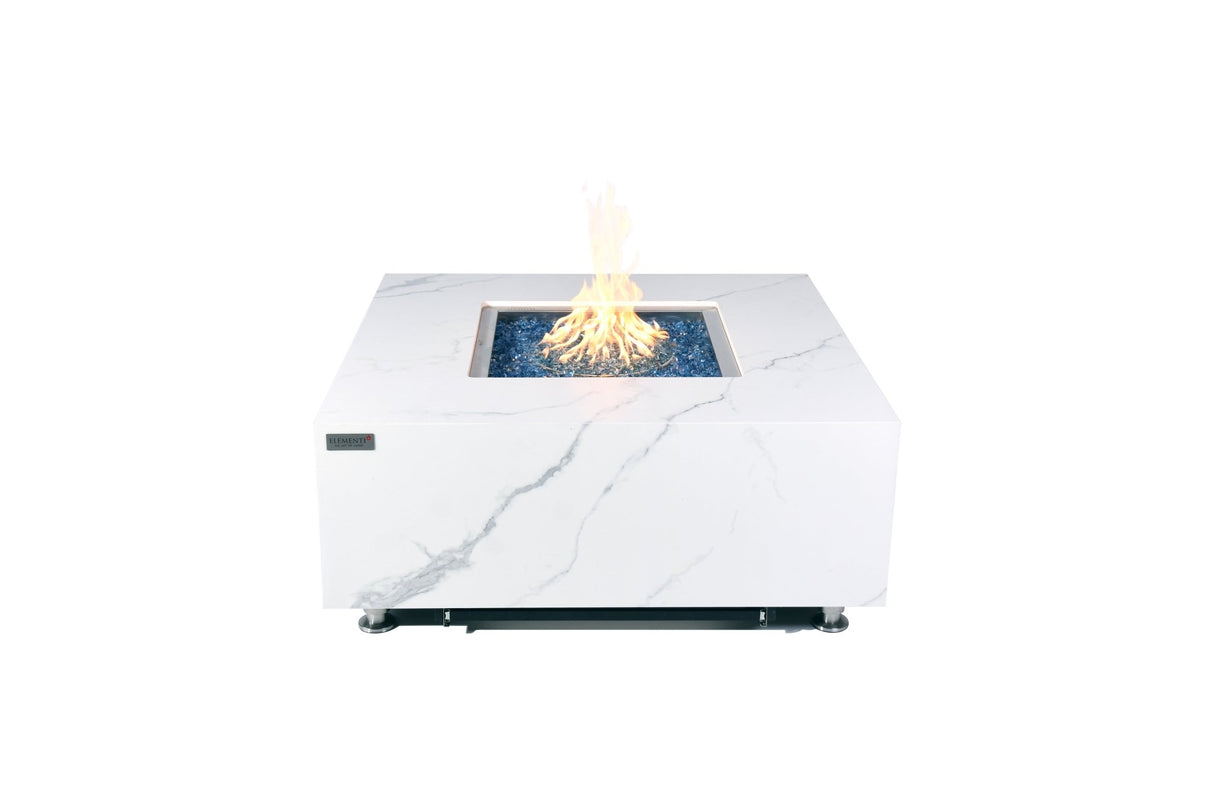 Elementi Bianco & Sofia Porcelain Fire Table - Majestic Patio