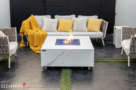 Elementi Bianco & Sofia Porcelain Fire Table (Product Added Already) - Majestic Patio