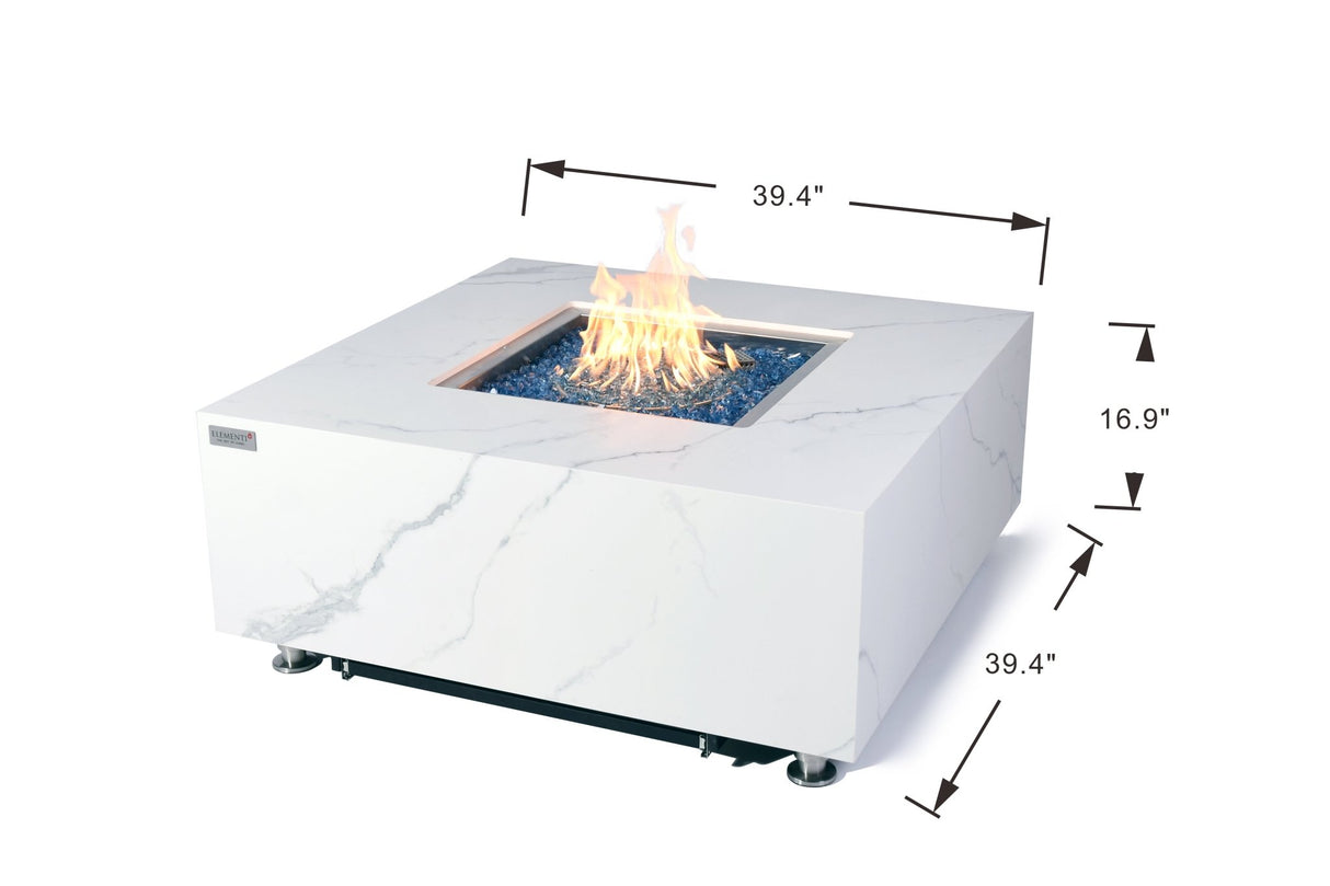 Elementi Bianco & Sofia Porcelain Fire Table (Product Added Already) - Majestic Patio