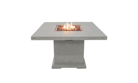 Elementi Birmingham Fire Pit Dining Table - Light Gray - Majestic Patio