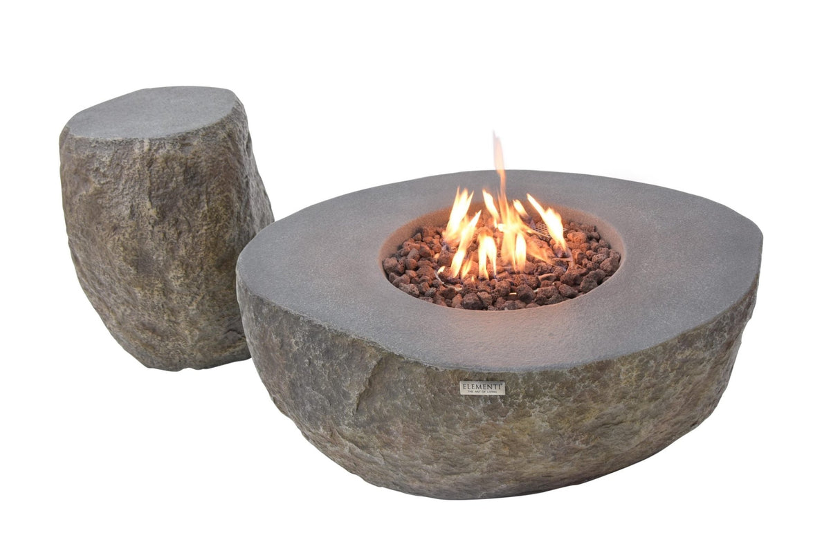 Elementi Boulder Fire Table - Majestic Patio