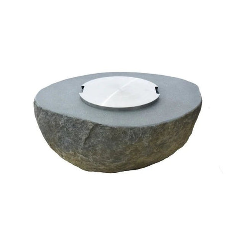 Elementi Boulder Fire Table Stainless Steel Lid - Majestic Patio