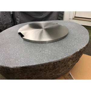 Elementi Boulder Fire Table Stainless Steel Lid - Majestic Patio