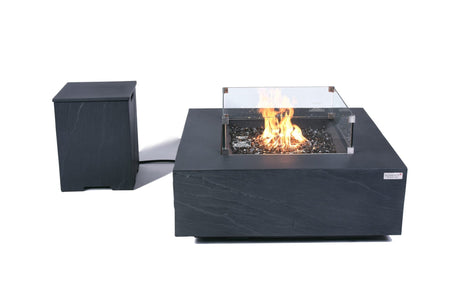 Elementi Capertee & Roraima & Uluru Square Sandstone Fire Table - Majestic Patio