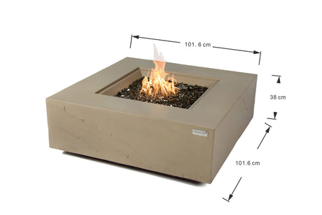 Elementi Capertee & Roraima & Uluru Square Sandstone Fire Table - Majestic Patio