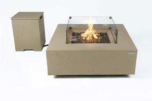 Elementi Capertee & Roraima & Uluru Square Sandstone Fire Table - Majestic Patio