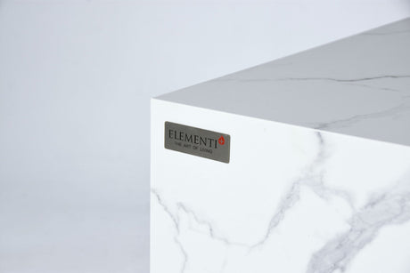 Elementi Carrara & Varna Porcelain Fire Table - Majestic Patio