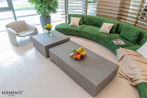 Elementi Colorad L60" Rectangular Concrete Coffee Table - Majestic Patio