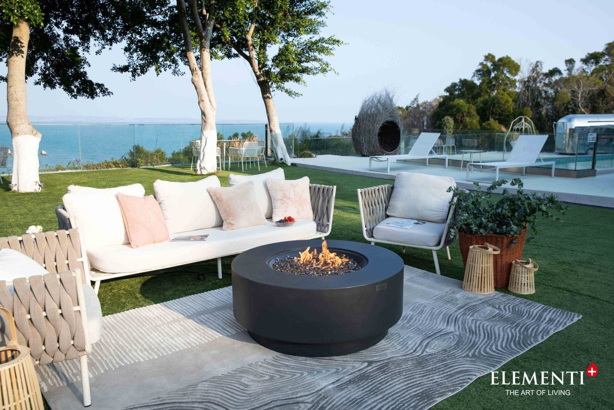 Elementi Colosseo & Nimes Round Fire Table - Majestic Patio