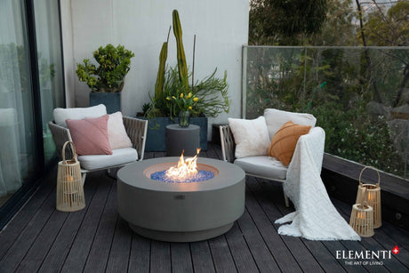 Elementi Colosseo & Nimes Round Fire Table - Majestic Patio