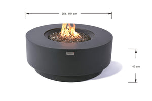 Elementi Colosseo & Nimes Round Fire Table - Majestic Patio