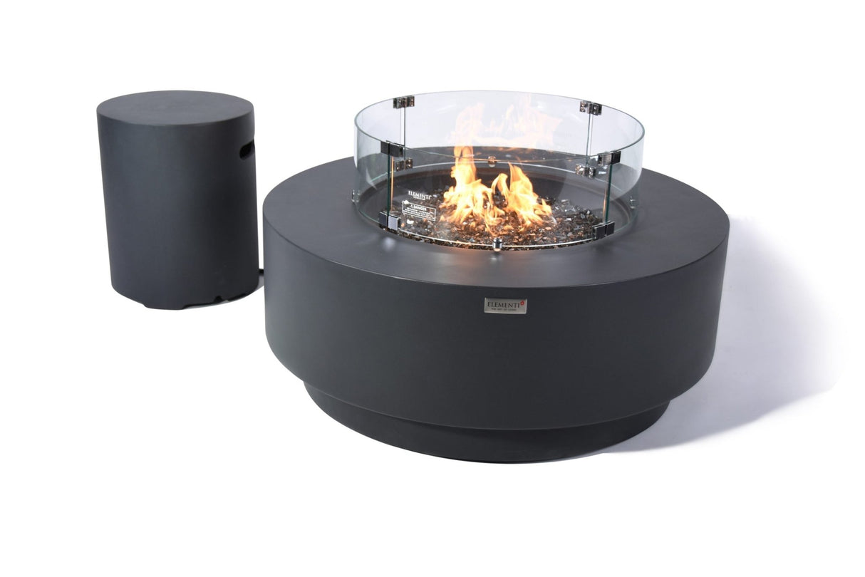 Elementi Colosseo & Nimes Round Fire Table - Majestic Patio