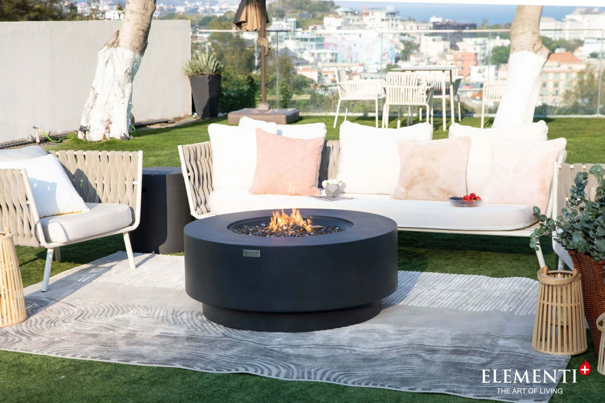 Elementi Colosseo & Nimes Round Fire Table - Majestic Patio