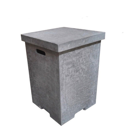 Elementi Concrete Square Tank Cover - Light Gray - Majestic Patio