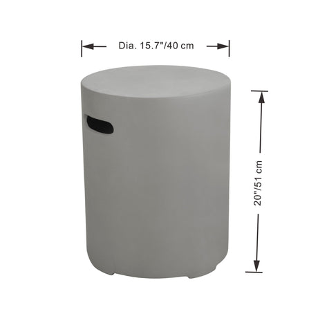 Elementi Concrete Tank Cover - Light Gray - Majestic Patio