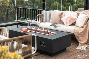 Elementi Granville Fire Table - Dark Gray - Majestic Patio