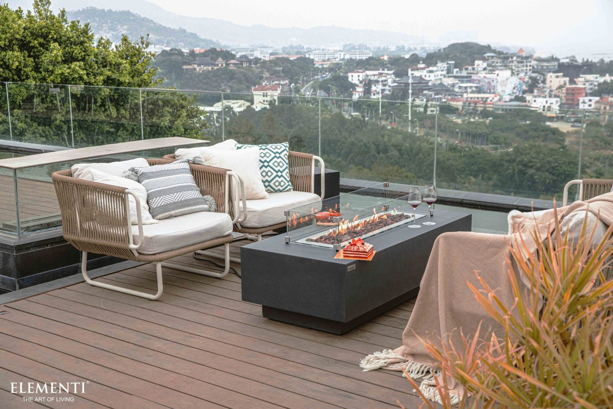 Elementi Granville Fire Table - Dark Gray - Majestic Patio