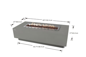 Elementi Granville Fire Table - Light Gray - Majestic Patio