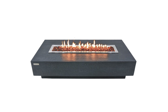 Elementi Hampton Outdoor Fire Table - Dark Gray - Majestic Patio