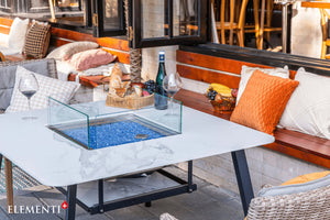 Elementi Helsinki Marble Porcelain Dining Table - Majestic Patio