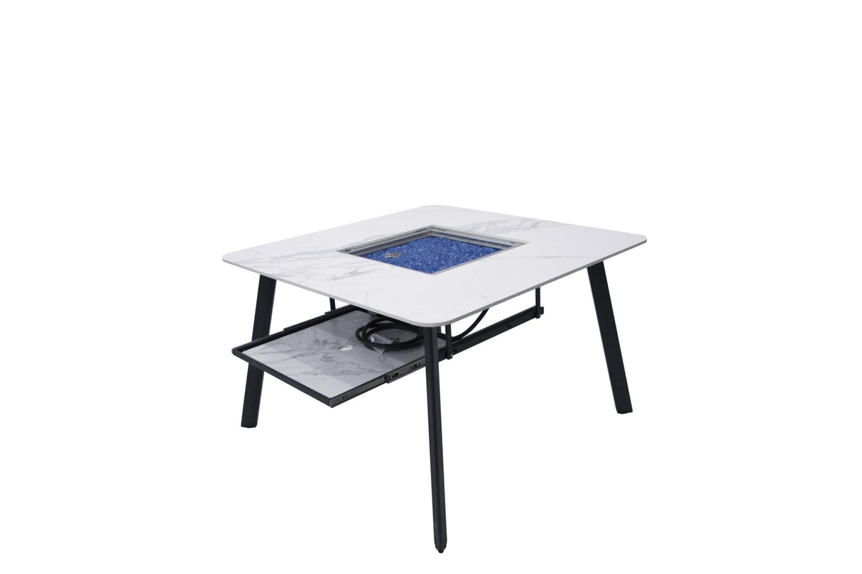 Elementi Helsinki Marble Porcelain Dining Table - Majestic Patio