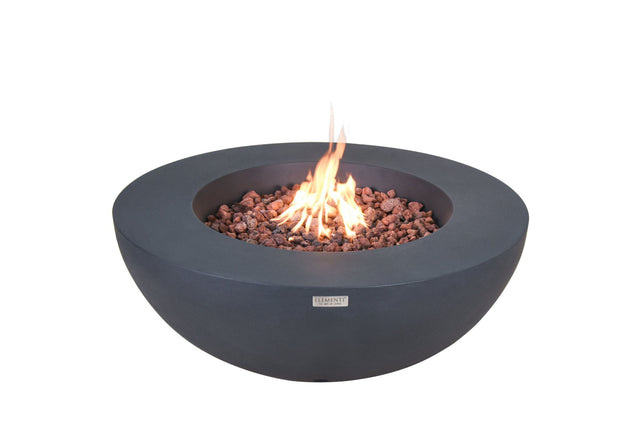 Elementi Lunar Bowl Fire Table - Dark Gray - Majestic Patio