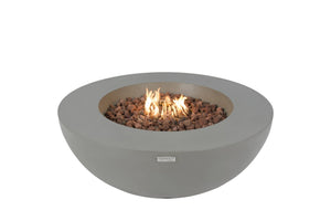 Elementi Lunar Bowl Fire Table - Light Gray - Majestic Patio