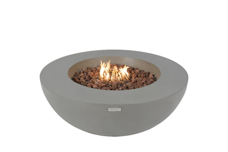 Elementi Lunar Bowl Fire Table - Light Gray - Majestic Patio