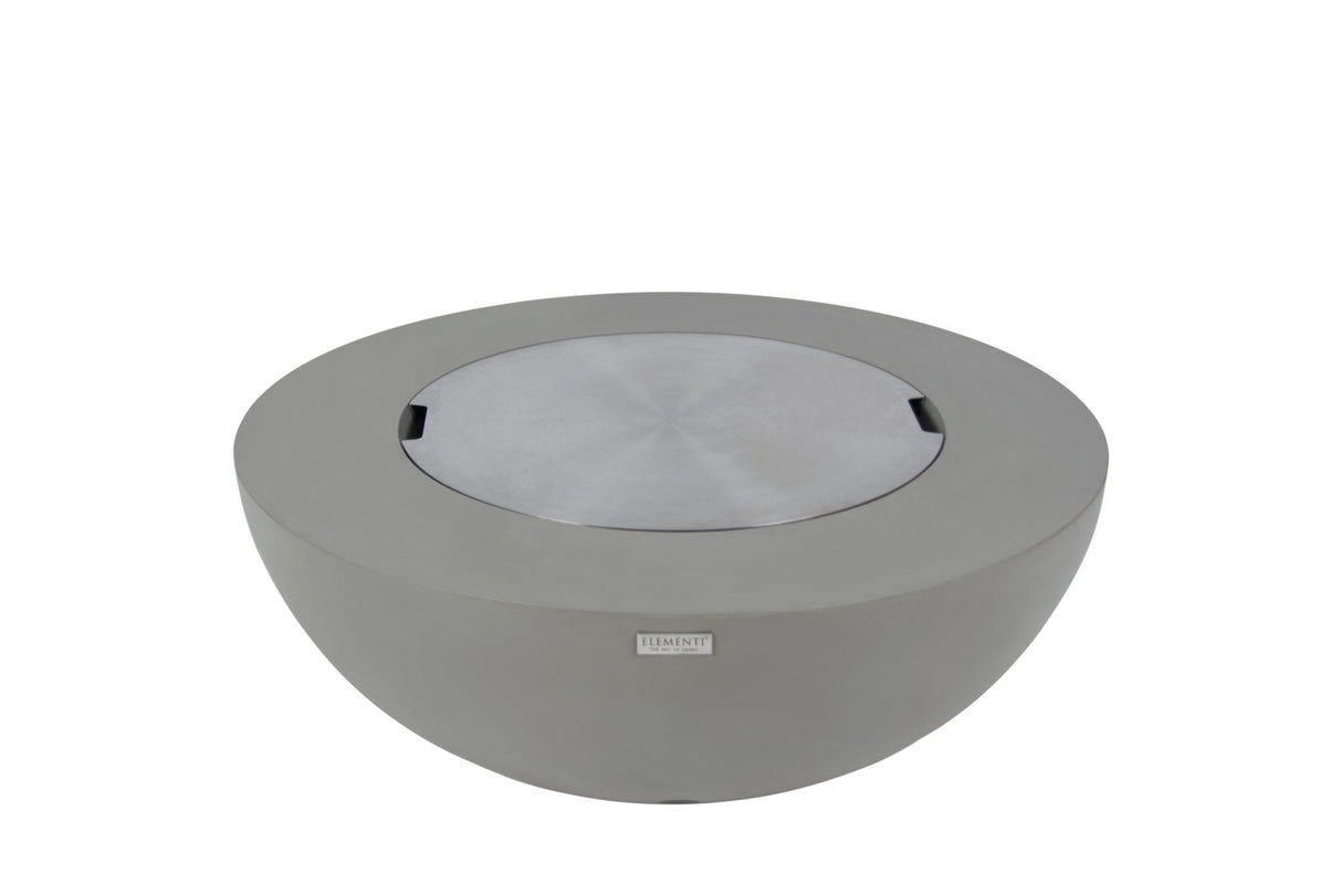 Elementi Lunar Bowl Fire Table - Light Gray - Majestic Patio