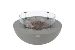 Elementi Lunar Bowl Fire Table - Light Gray - Majestic Patio