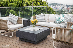 Elementi Manhattan Fire Table - Dark Gray - Majestic Patio