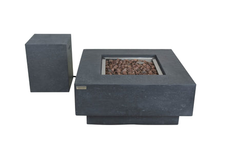 Elementi Manhattan Fire Table - Dark Gray - Majestic Patio