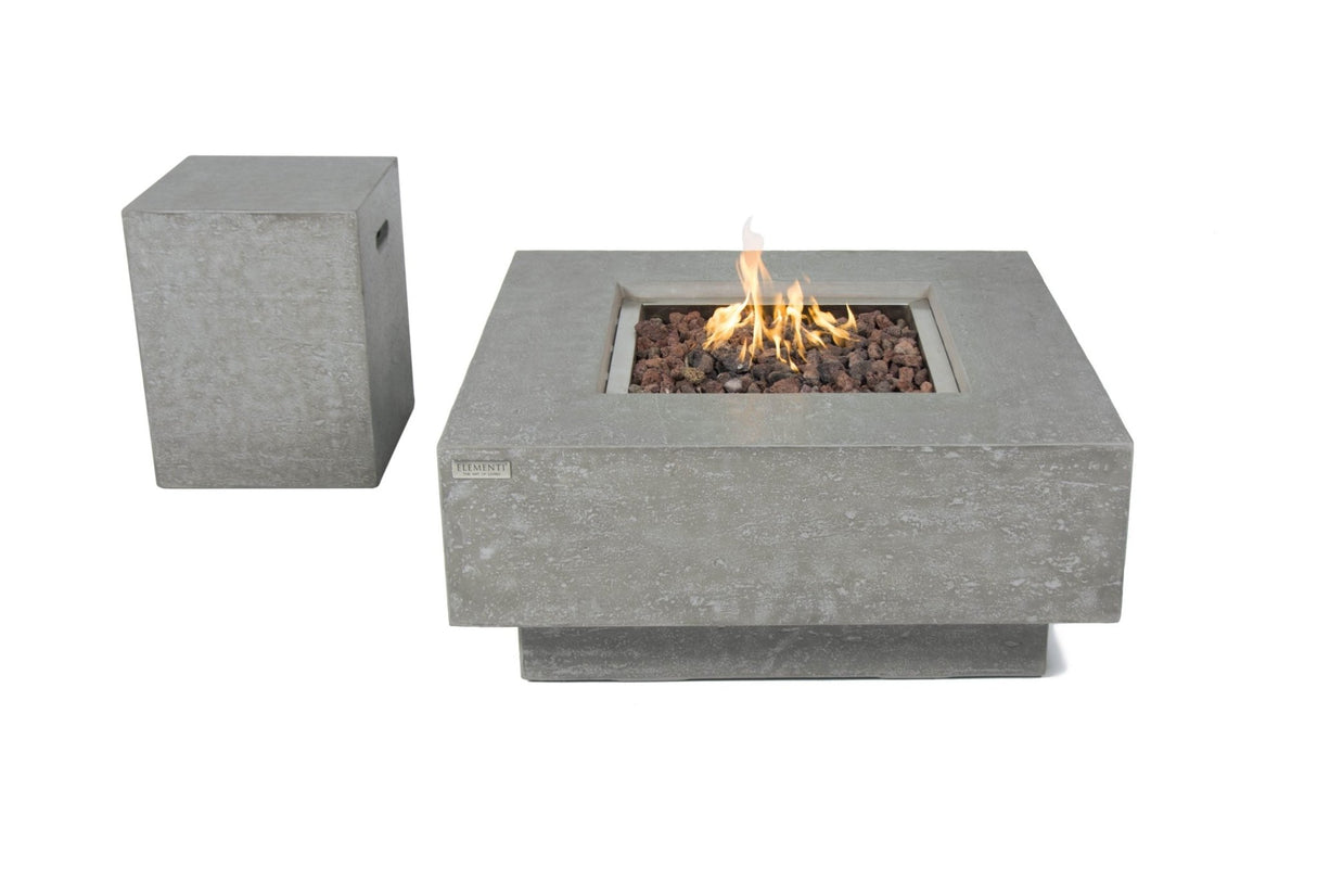 Elementi Manhattan Fire Table - Light Gray - Majestic Patio