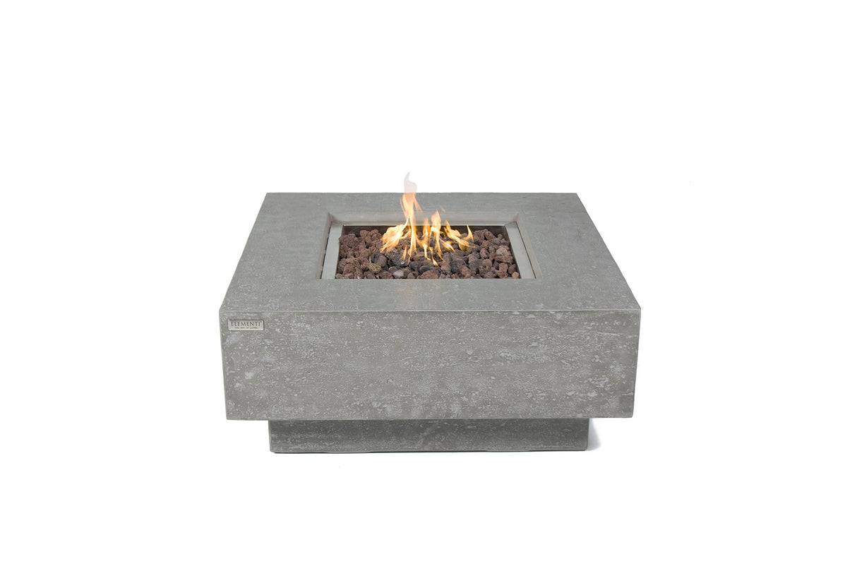 Elementi Manhattan Fire Table - Light Gray - Majestic Patio