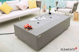 Elementi Meteora, Cape Town, and Colorado Rectangle Sandstone Fire Table - Majestic Patio