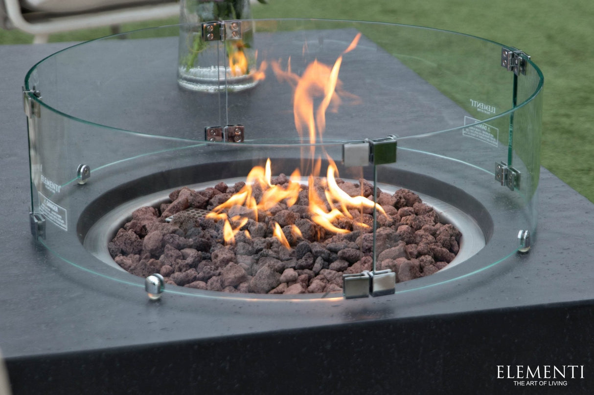 Elementi Metropolis Fire Table - Dark Gray - Majestic Patio