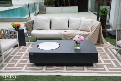 Elementi Metropolis Fire Table - Dark Gray - Majestic Patio