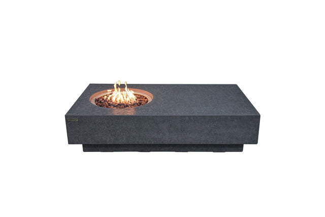 Elementi Metropolis Fire Table - Dark Gray - Majestic Patio