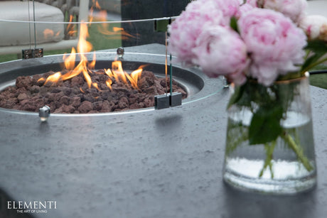 Elementi Metropolis Fire Table - Dark Gray - Majestic Patio