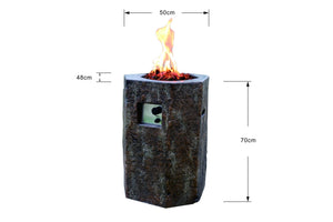 Elementi Modeno Basalt Column Fire Pit - Majestic Patio