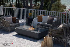 Elementi Monte Carlo & Cannes Carlo Rectangle Fire Table - Majestic Patio