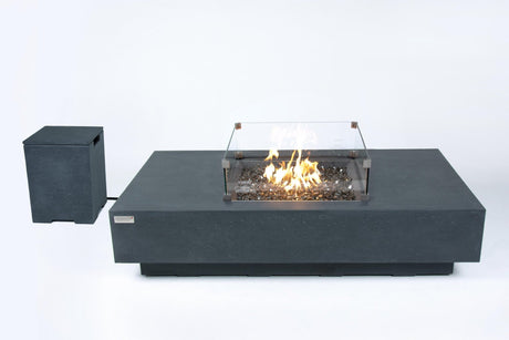 Elementi Monte Carlo & Cannes Carlo Rectangle Fire Table - Majestic Patio