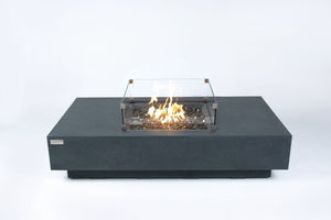 Elementi Monte Carlo & Cannes Carlo Rectangle Fire Table - Majestic Patio