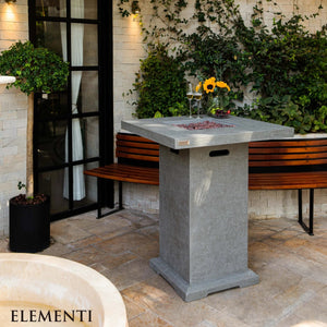 Elementi Montreal Propane Fire Pit Bar Table - Majestic Patio