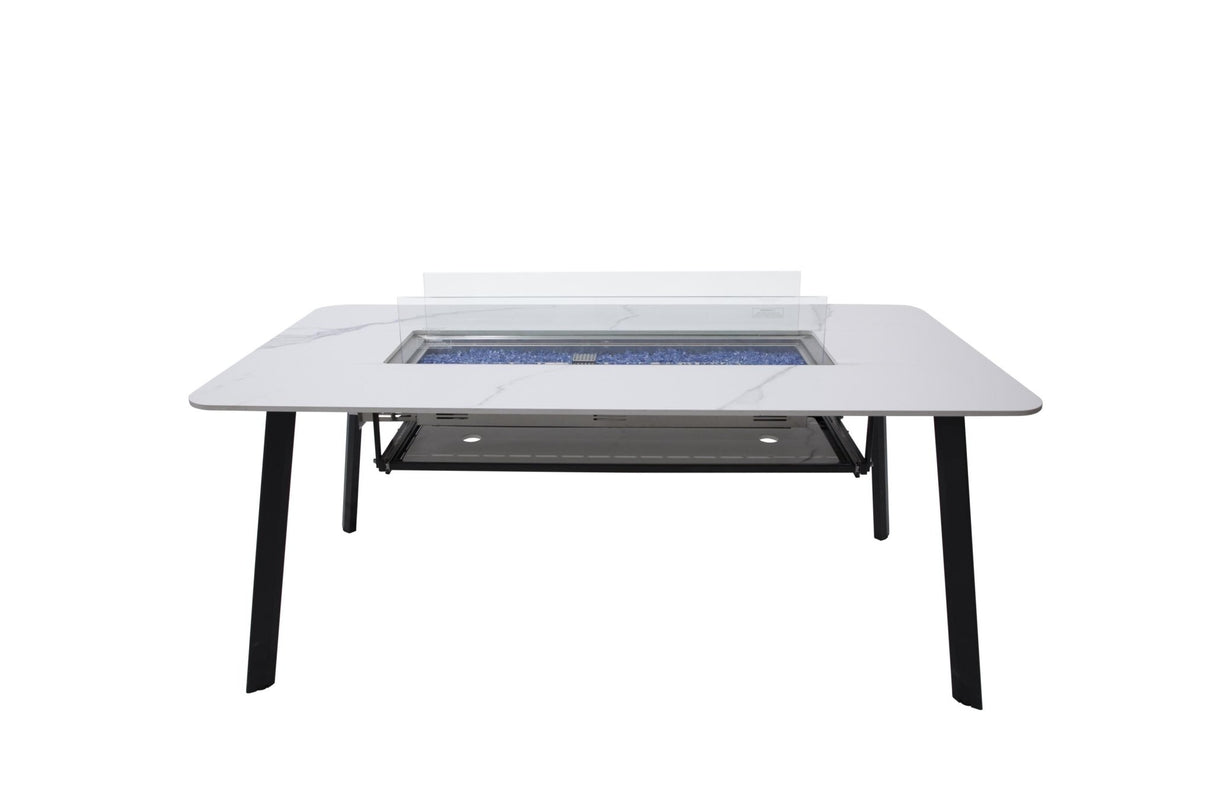 Elementi Oslo Marble Porcelain Dining Table - Majestic Patio